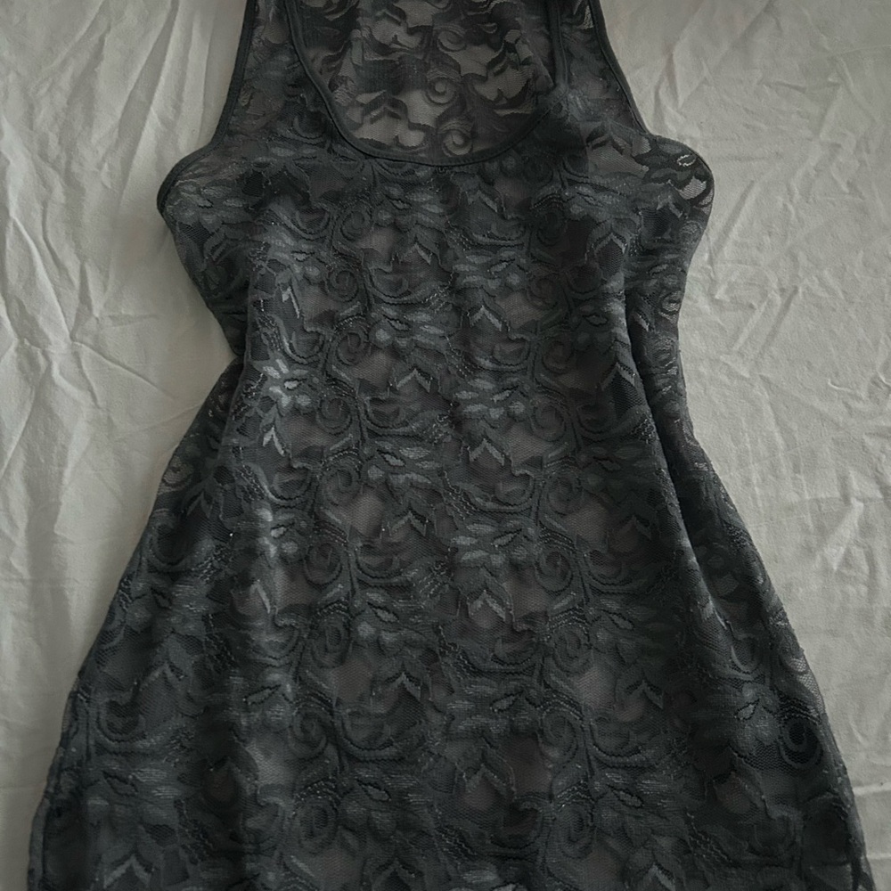Elegant grey Lace top